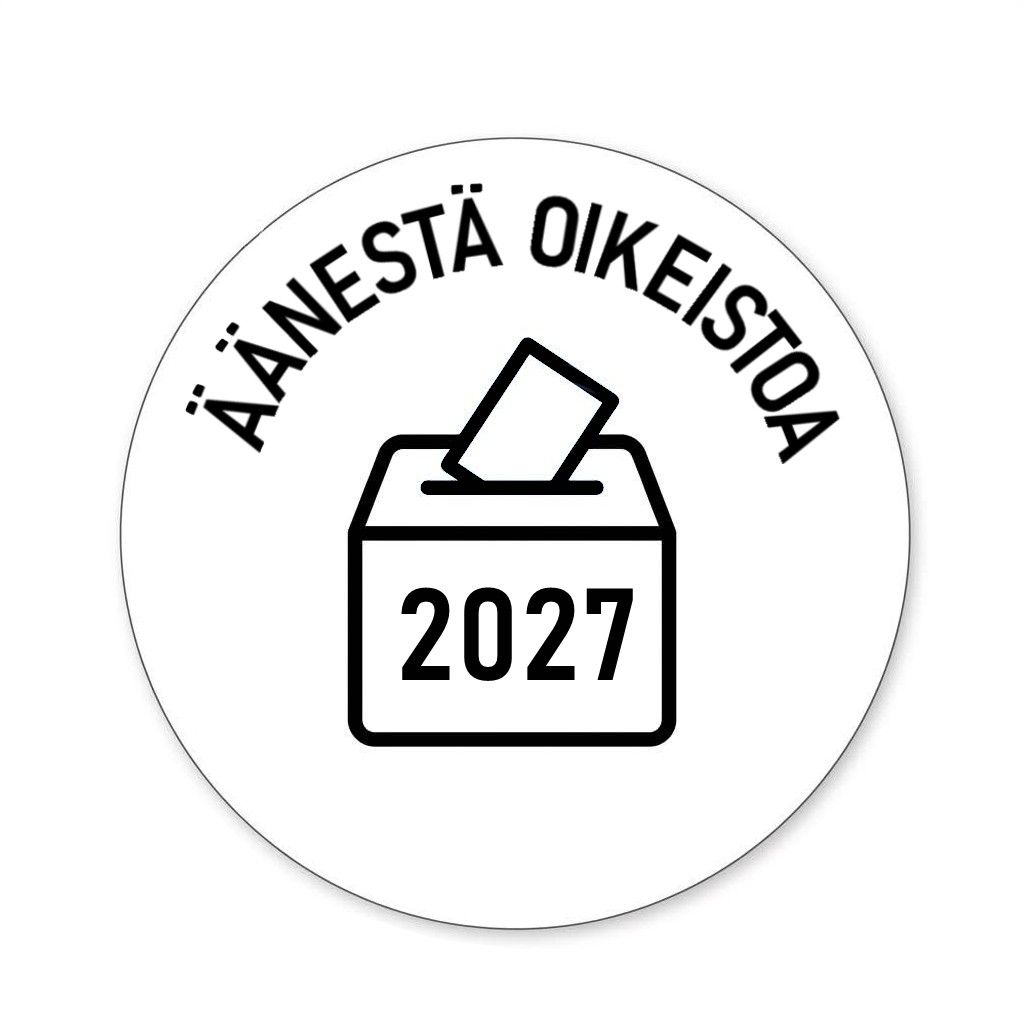 Äänestä Oikeistoa 27 tarra